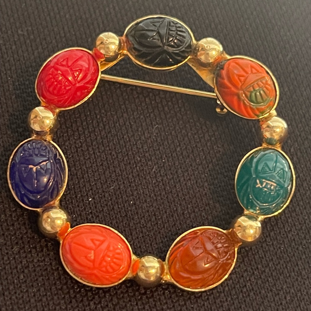 Vintage Scarab Brooch